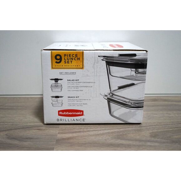 NEW! Rubbermaid Brilliance Leak-Proof 9-Piece Set - Picture 4 of 7